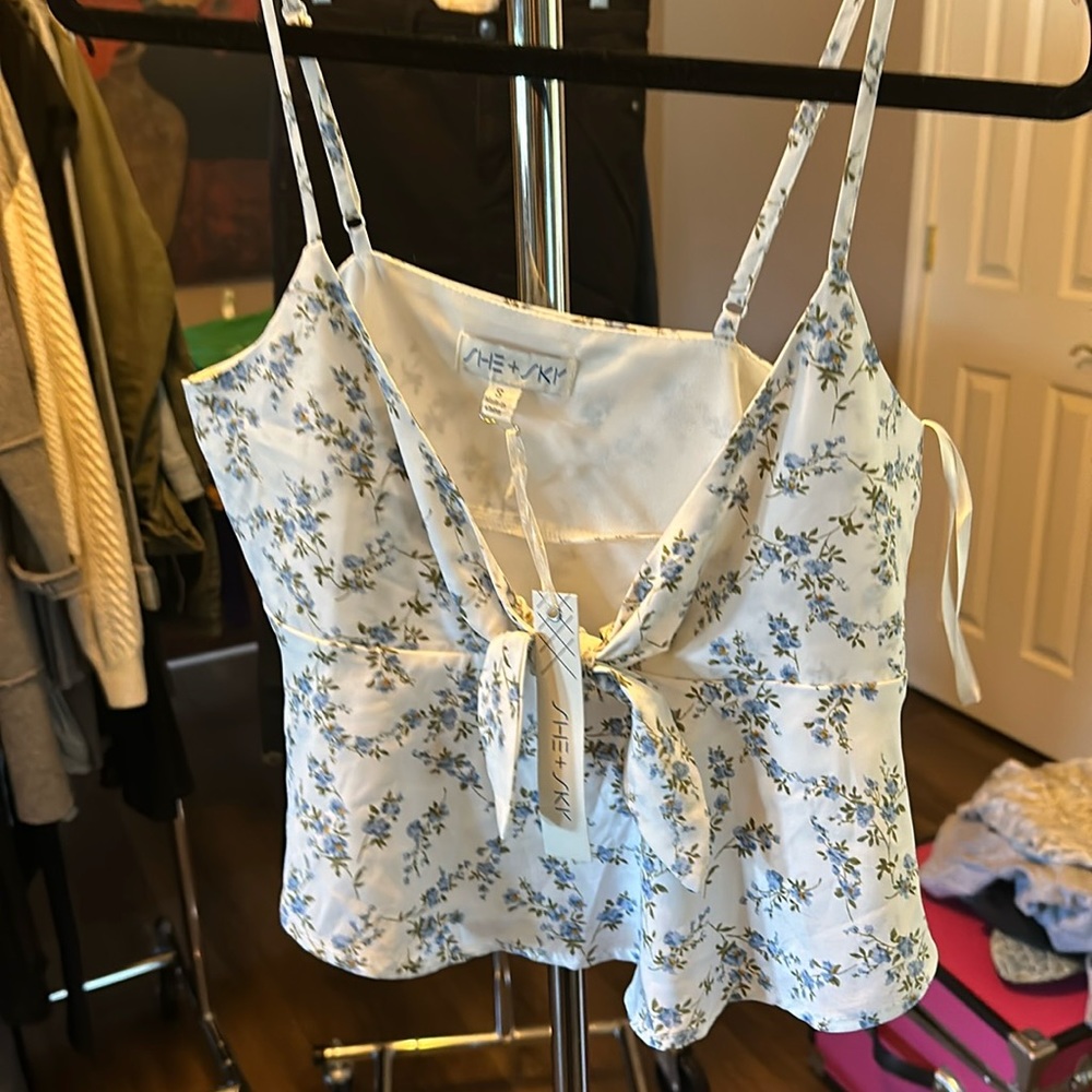 Floral crop top by she +sky